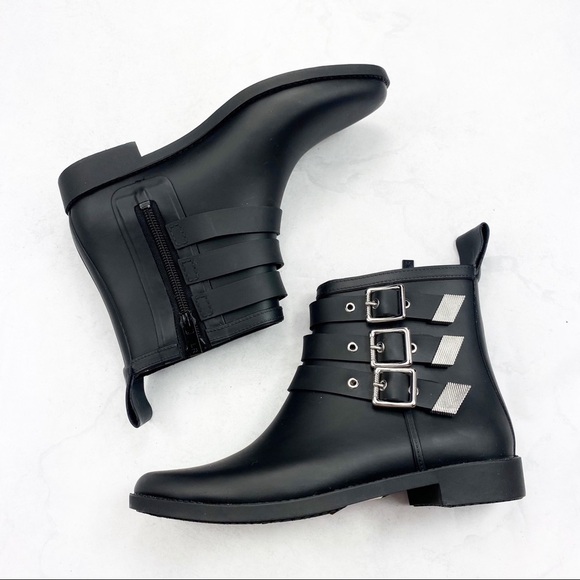 [Loeffler Randall] Classic Black Fenton Rain Boots